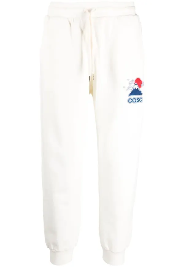 Casablanca mjukisbyxor med broderad logotyp - Vit