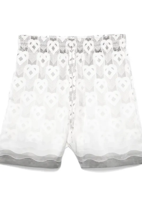 Casablanca sidenshorts med monogram - Grå