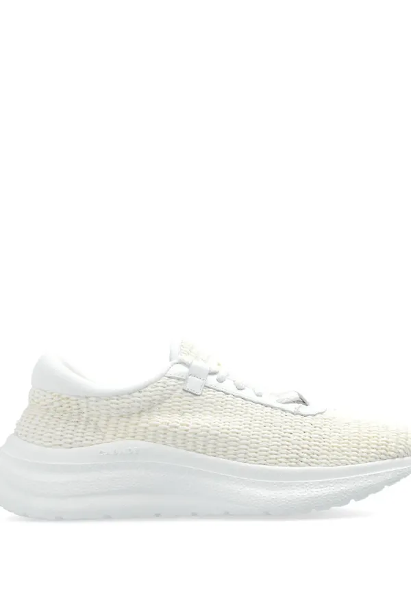 Casadei Mia lädersneakers med vävd design - Vit