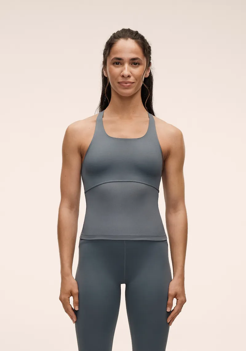 Casall Brace Rib Tank - Mirage Blå, S