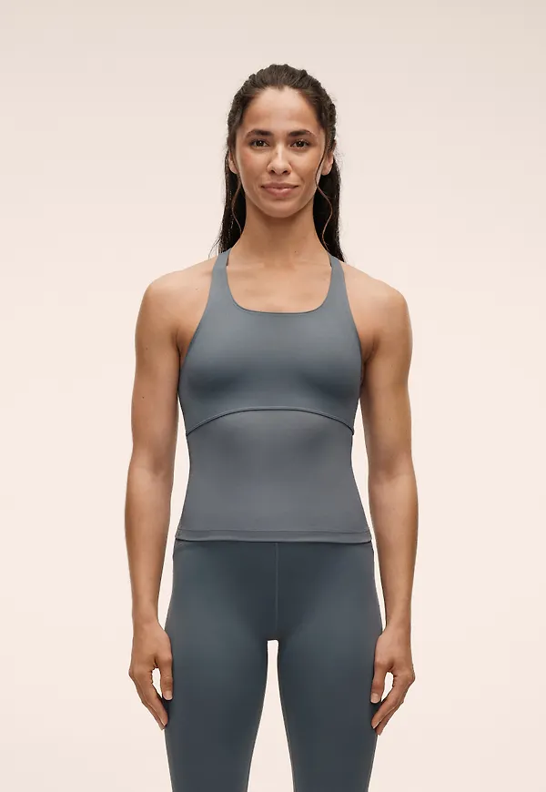 Casall Brace Rib Tank - Mirage Blå, S