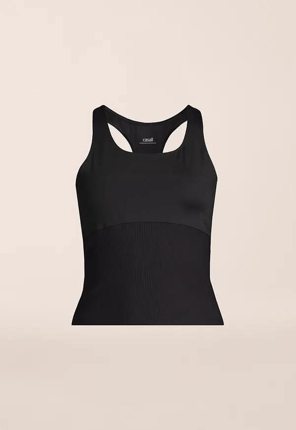 Casall Brace Rib Tank - Svart XS