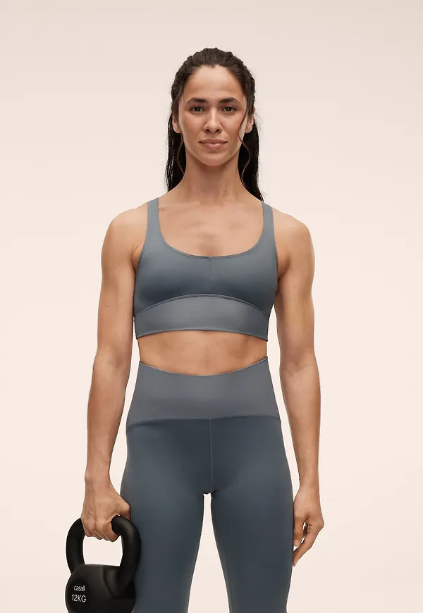 Casall Brace Rib Top - Mirage Blå, M