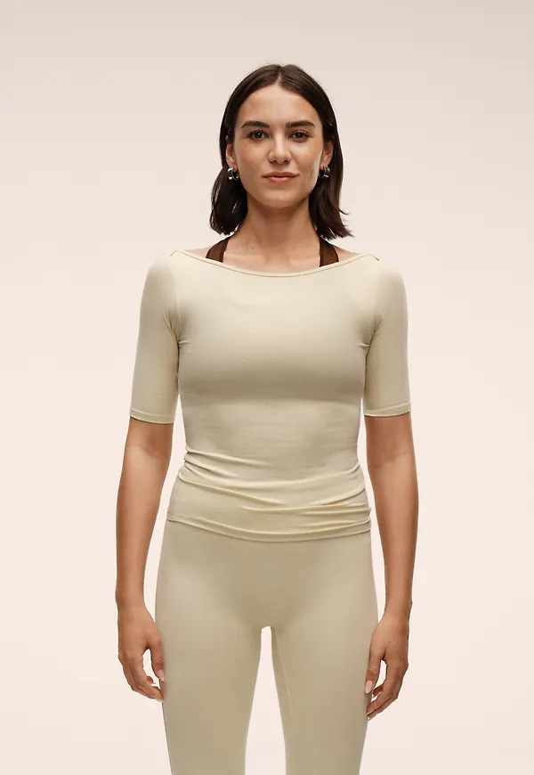 Casall Delight Boatneck Tee - Grön Haze XL