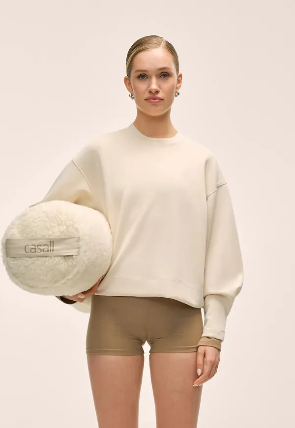 Casall Peachy Crew Neck - Lamb White, Unisex, L