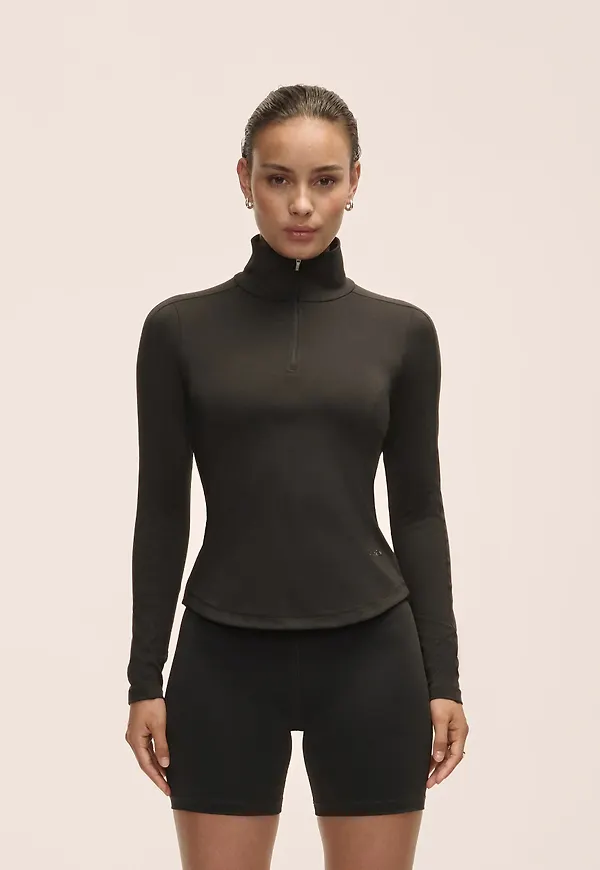Casall Serene Half Zip Långärmad - Svart, Unisex, L