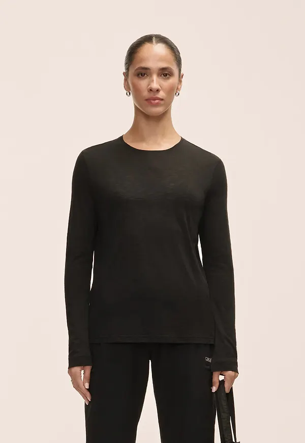 Casall Soft Texture Long Sleeve - Svart för Unisex, Svart, S