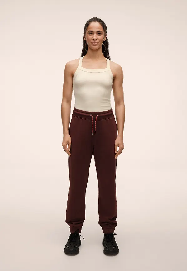 Casall Terry Relaxed Jogger - Mörkbrun, Ekologisk Bomull, Unisex, Stor