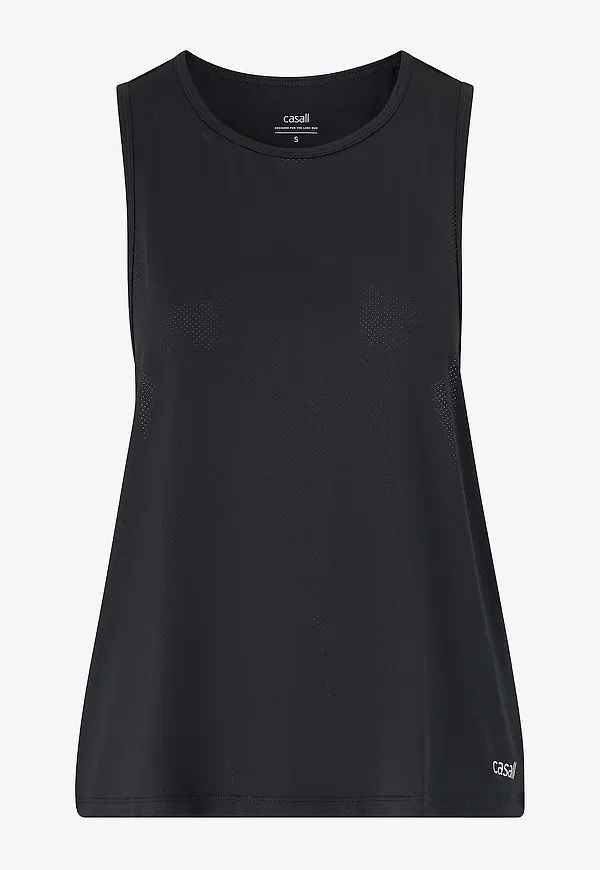 Casall - Träningstopp Laser Mesh Flow Tank - Svart
