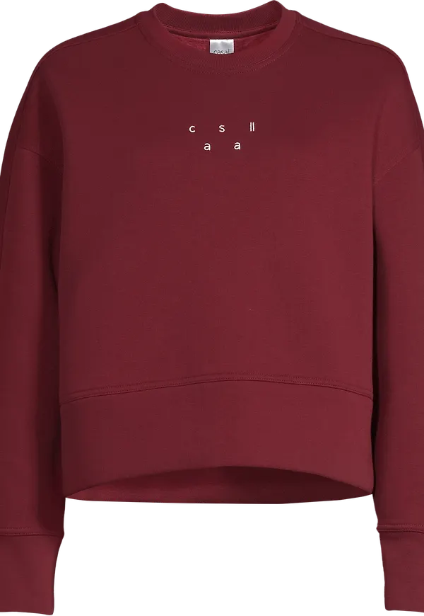 Casall Women's Boxy Crew Neck Sweatshirt Evening Red