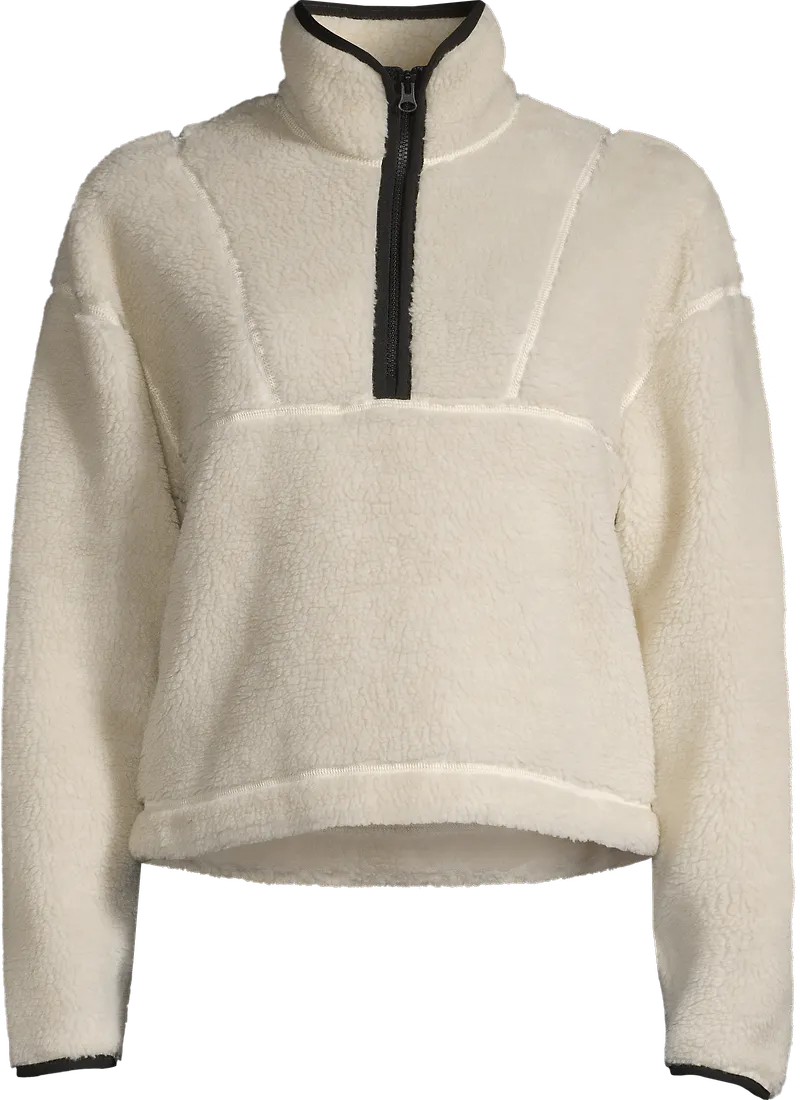 Casall Women's Pile Half Zip Off White
