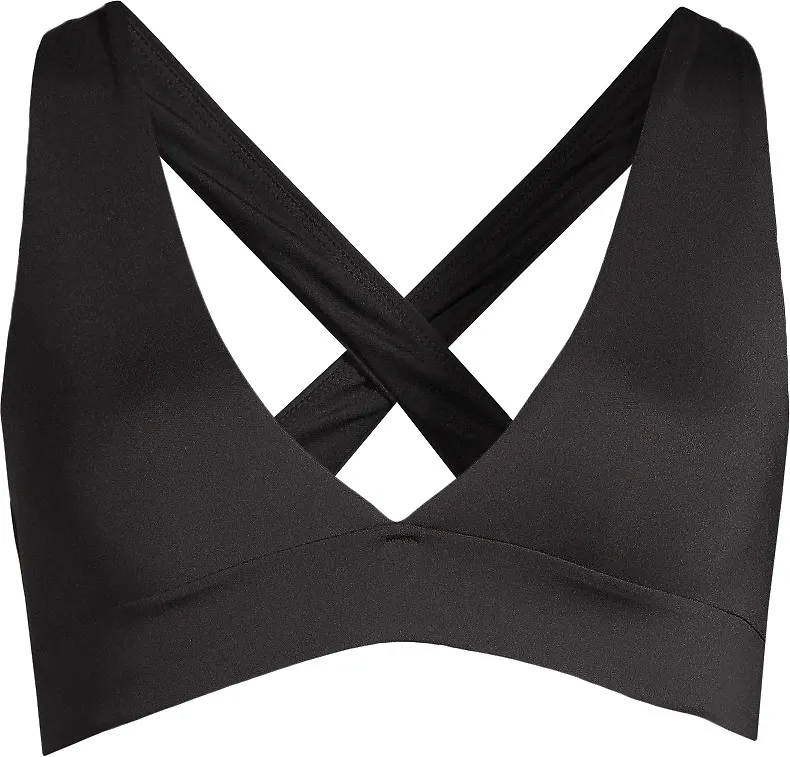 Casall Women's V-Neck Crossback Bikini Top Black