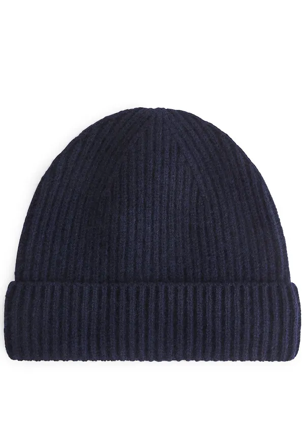 Cashmere Blend Beanie - Blue