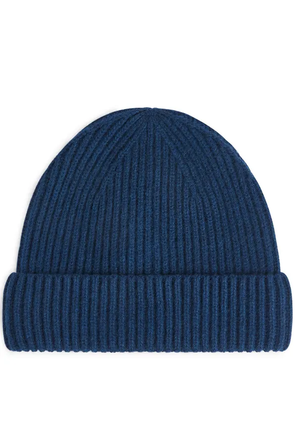 Cashmere Blend Beanie - Blue