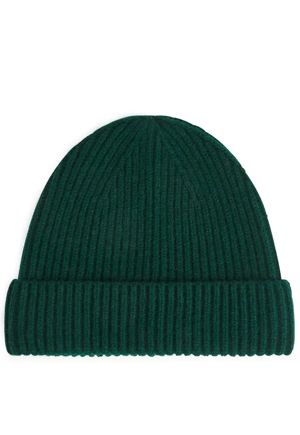 Cashmere Blend Beanie - Green