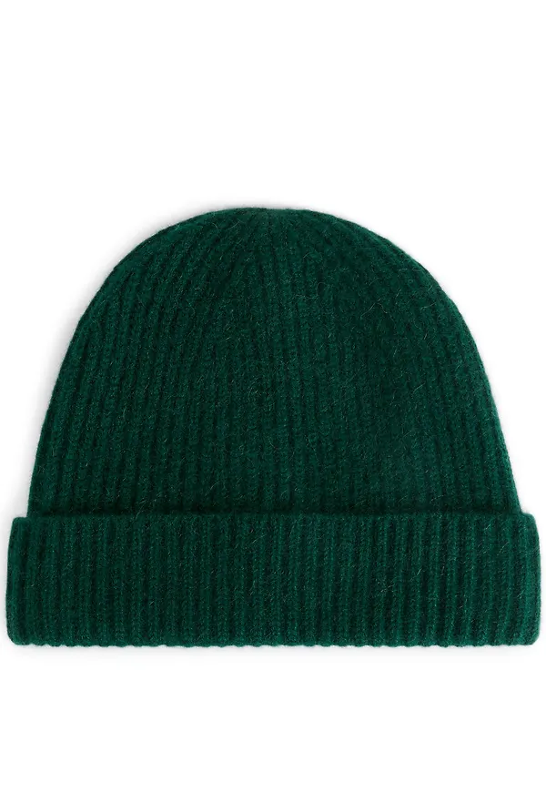 Cashmere Blend Beanie - Green