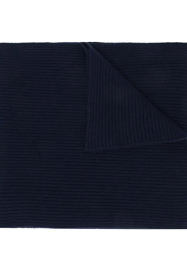 Cashmere In Love Bondi ribbad halsduk - Blå
