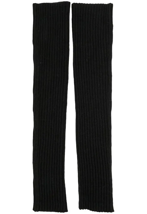 Cashmere In Love Lala ribbade armvärmare - Svart