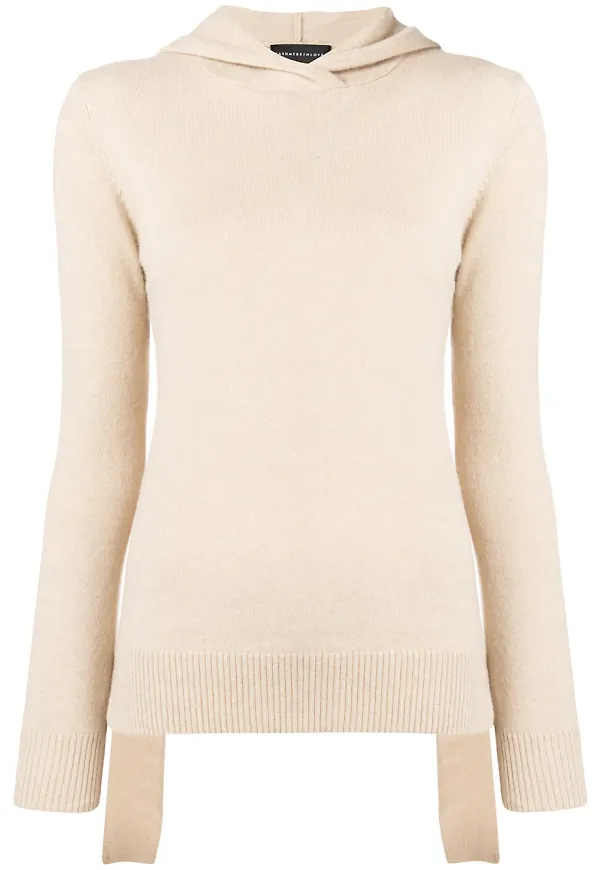 Cashmere In Love Mabel jumper med huva - Neutral