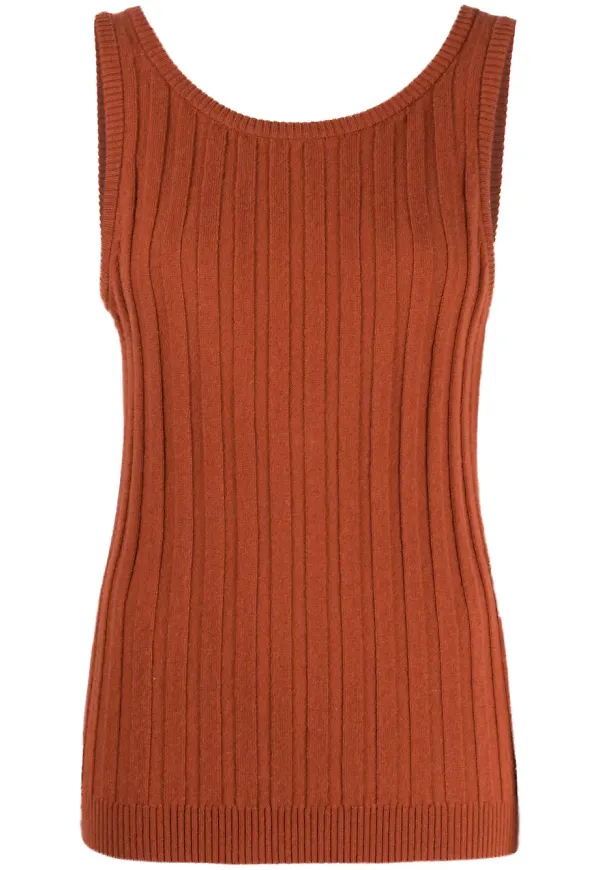 Cashmere In Love Mara ribbstickat linne - Brun