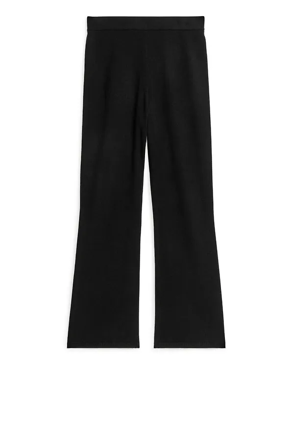 Cashmere Knitted Trousers - Black