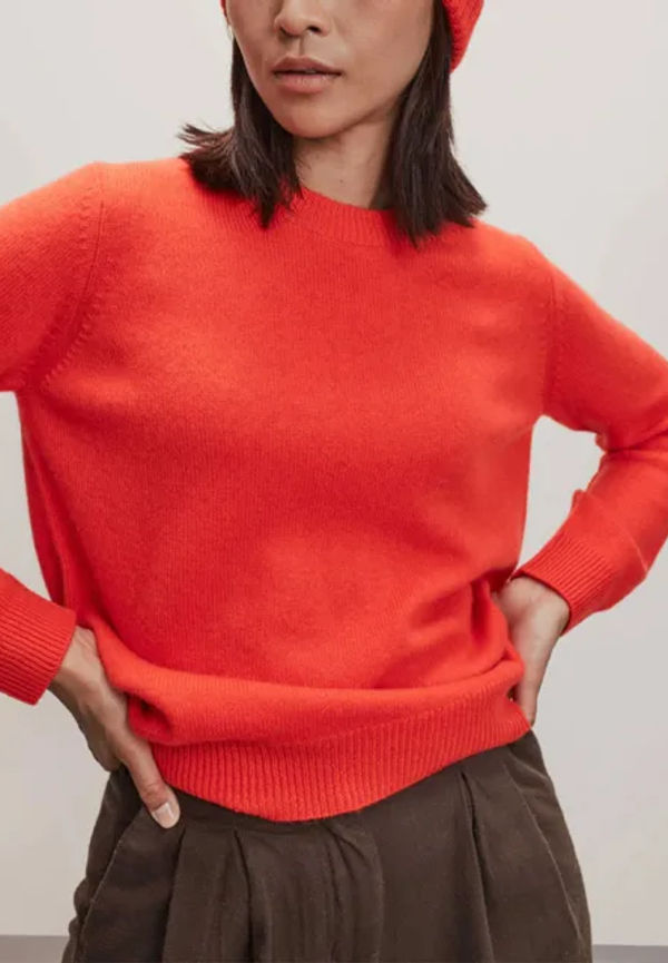 Cashmere Straight O-neck Sweater