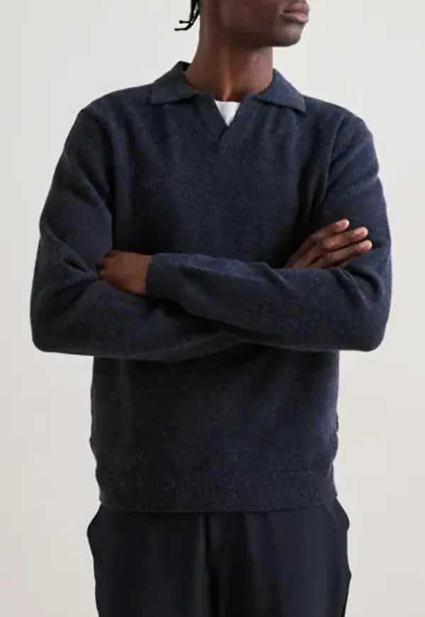 Casual Friday CFKarl polo knit Stickade tröjor Blå