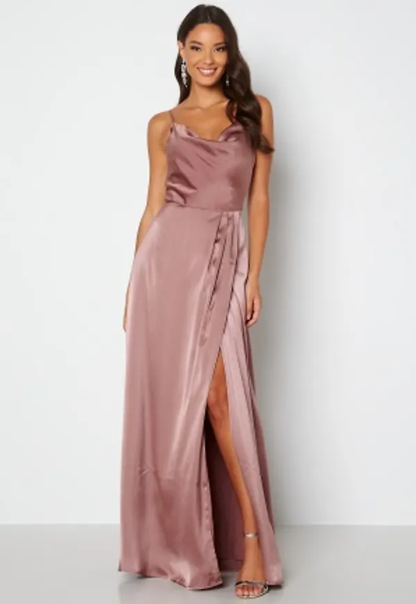 Bubbleroom Occasion Marion Waterfall Gown Old rose 42
