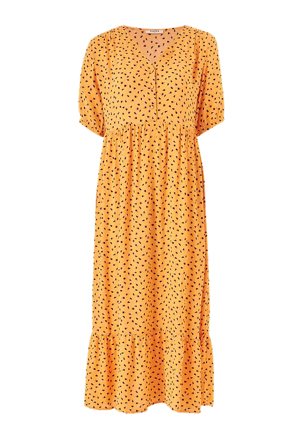 pieces - Klänning pcNimma 2/4 Ankle Dress - Guld