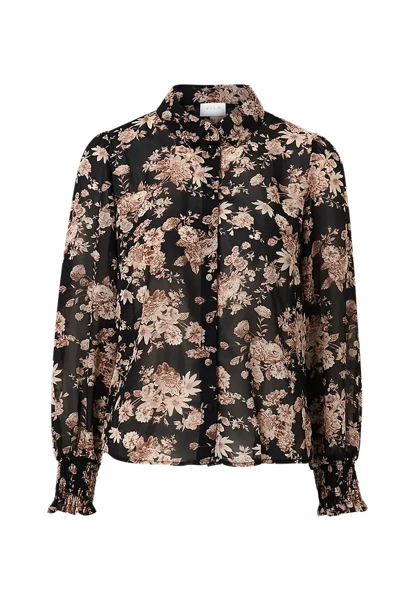 Vila - Skjorta viVindi L/S Shirt - Svart