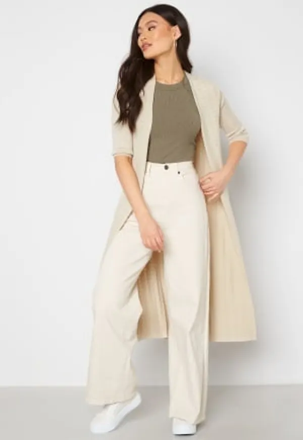 Happy Holly Natacha fine knitted cardigan Light beige 52/54