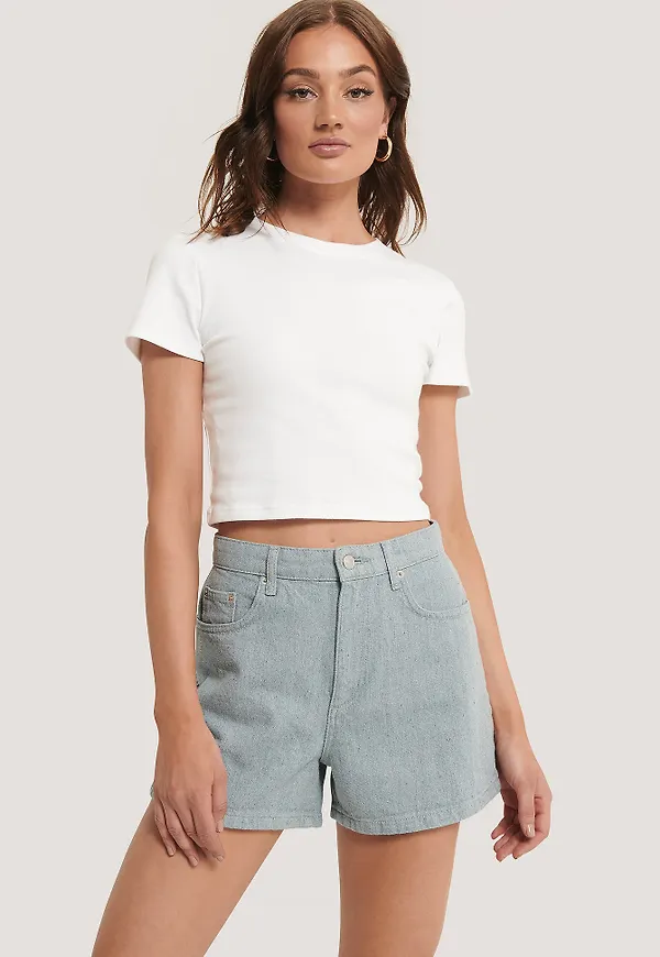 NA-KD Reborn Recycled Ljusblåa, Vida Denimshorts - Blue