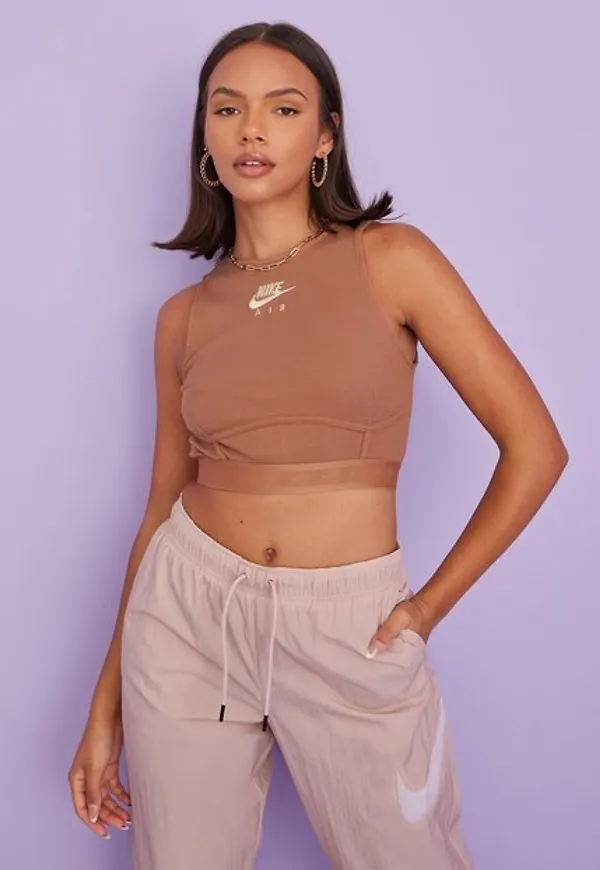 Nike W Nsw Air Rib Tank Crop tops Clay