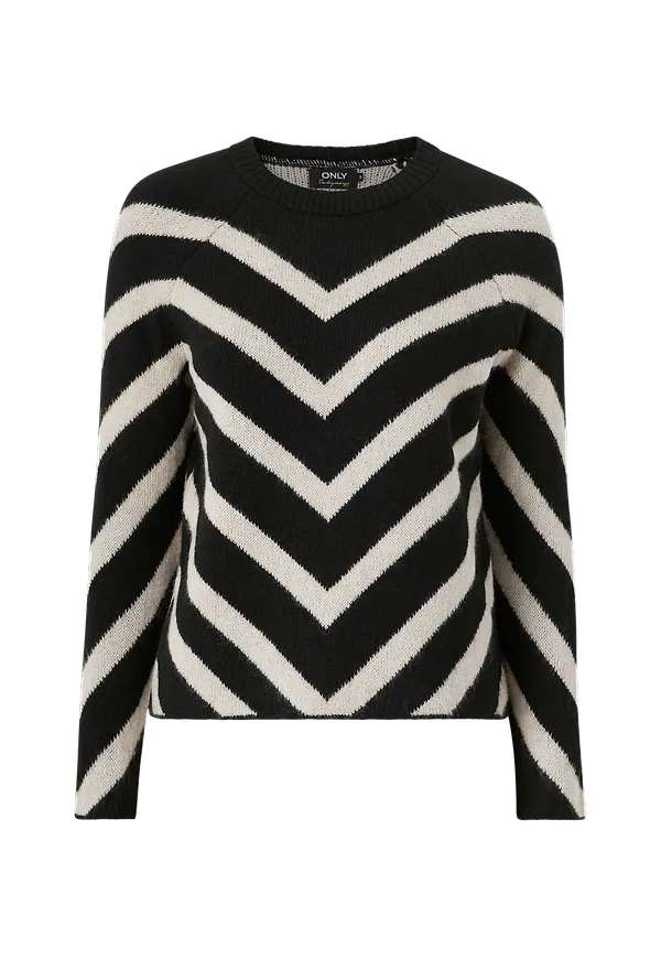 Only - Tröja onlEliza L/S Pullover Kny - Svart