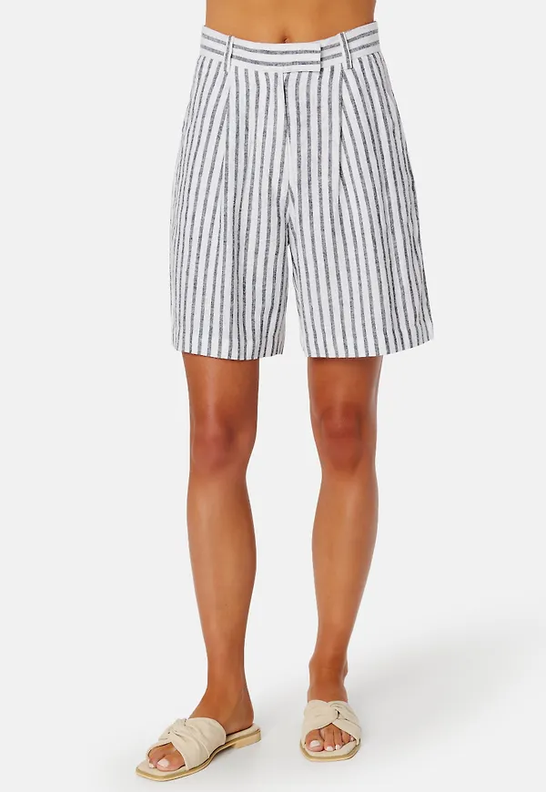 CC linen striped shorts