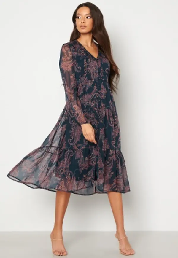 Bubbleroom Occasion Brissa Dress Dark blue / Paisley 40/42