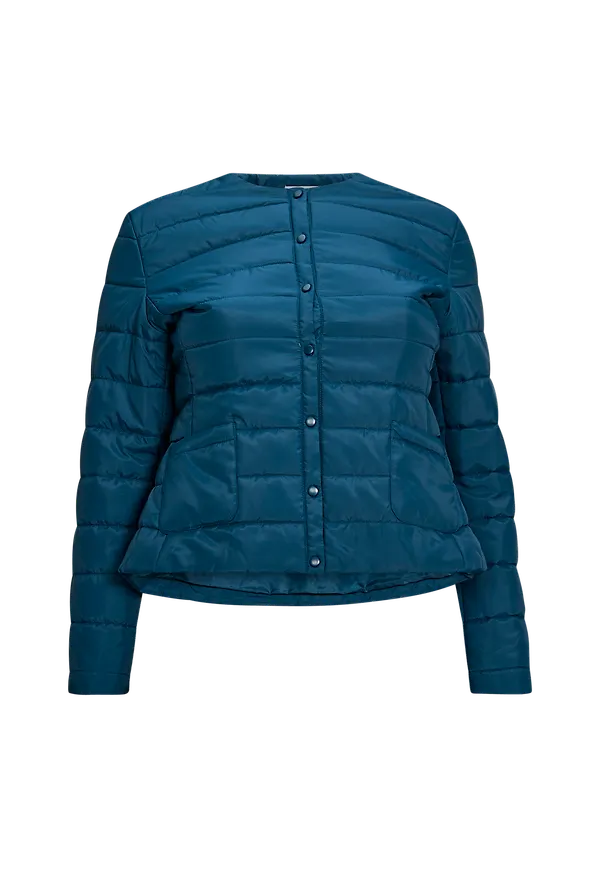 La Redoute - Lätt, quiltad jacka med tryckknappar - Blå