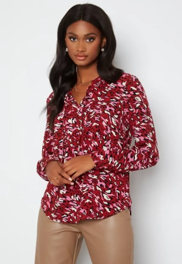 ONLY Nova Lux L/S String Top Red Dahlia L