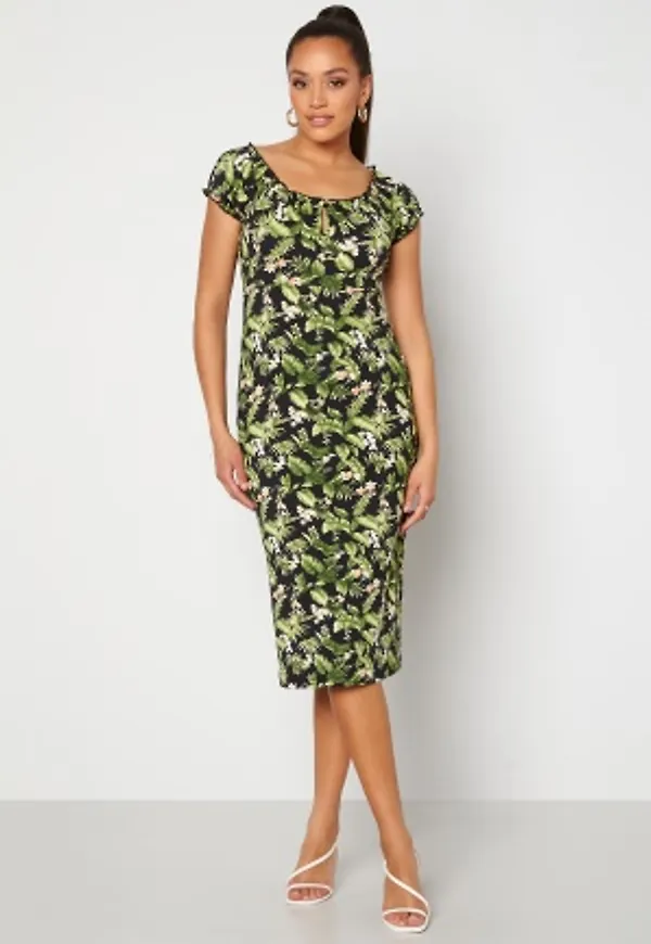 Happy Holly Tessan midi dress Black / Patterned 40/42