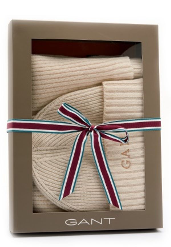 GANT Scarf Beanie Gift Box 130 Cream One size