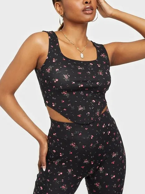 Only Onlthea Live Love Life Scarf Top Jr Crop tops