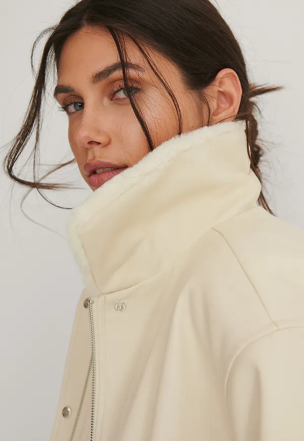 NA-KD Trend Jacka I Fuskpäls - Beige