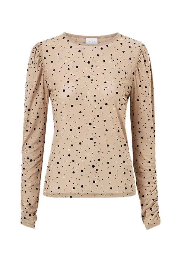 Vila - Topp viAnica L/S Top - Brun