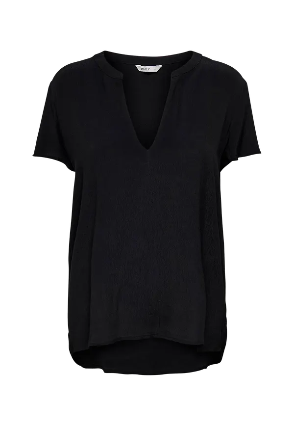 Only - Topp onlMolly SS V-neck - Svart