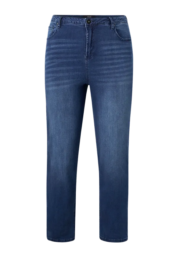 Zizzi - Jeans jAustyn Extra High Stright - Blå