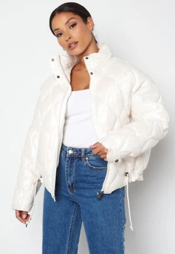 Guess Palma Puffer Jacket Cream White L