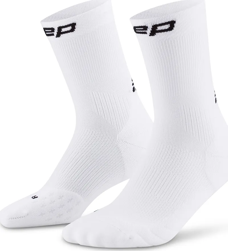 CEP Men's Run Socks Mid Cut 5.0 White