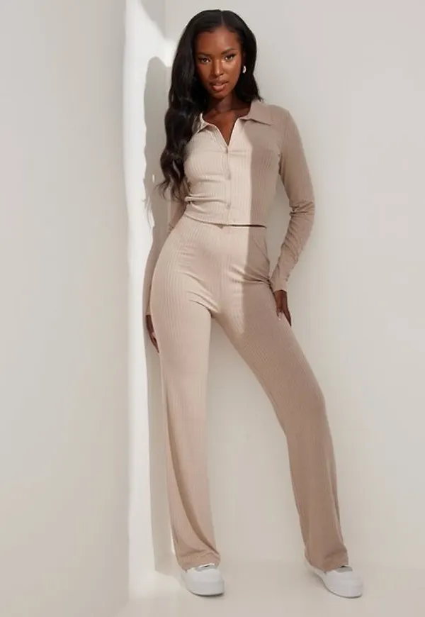 NLY Trend Cute Collar Set Jumpsuits Beige