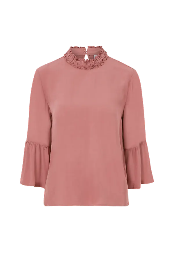 JDY - Blus jdyKira 3/4 Top Wvn - Rosa