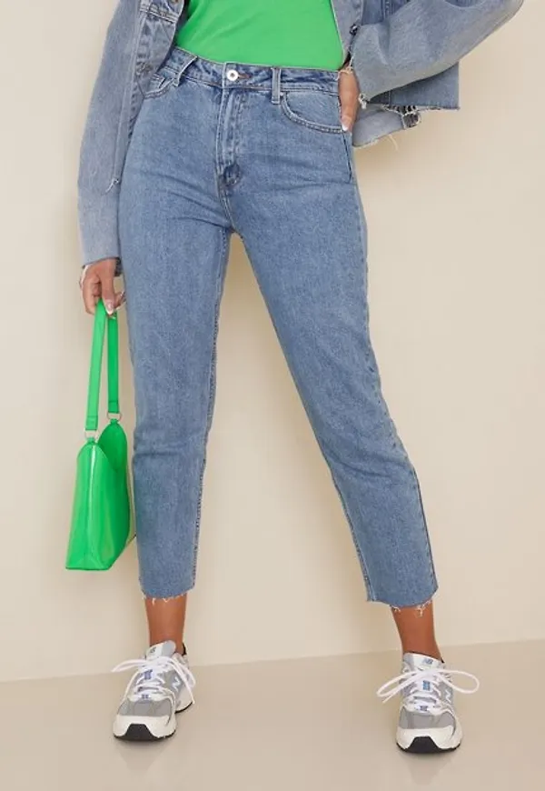 Only onlEMILY Hw St Raw Jeans Bb Lb Mae Straight